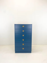 Afbeelding in Gallery-weergave laden, Blauwe Vintage Ladekast