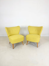 Load image into Gallery viewer, Gele Vintage Fauteuils (set van 2)