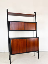 Load image into Gallery viewer, Vintage Wandkast, Mahonie en Skai