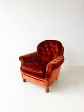 Afbeelding in Gallery-weergave laden, Roestoranje Fluwelen Fauteuil