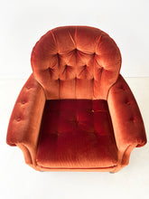 Afbeelding in Gallery-weergave laden, Roestoranje Fluwelen Fauteuil