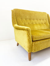 Load image into Gallery viewer, <tc>Yellow Velvet Sofa</tc>