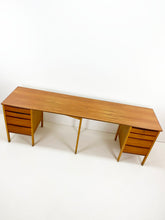 Load image into Gallery viewer, Scandinavian Teak Double Desk