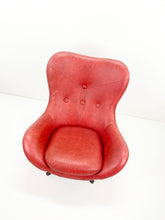Load image into Gallery viewer, <transcy>Red Imitation Leather Armchair</transcy>