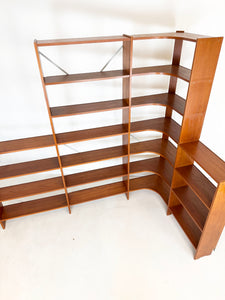 Grote Modulaire Teak Boekenkast