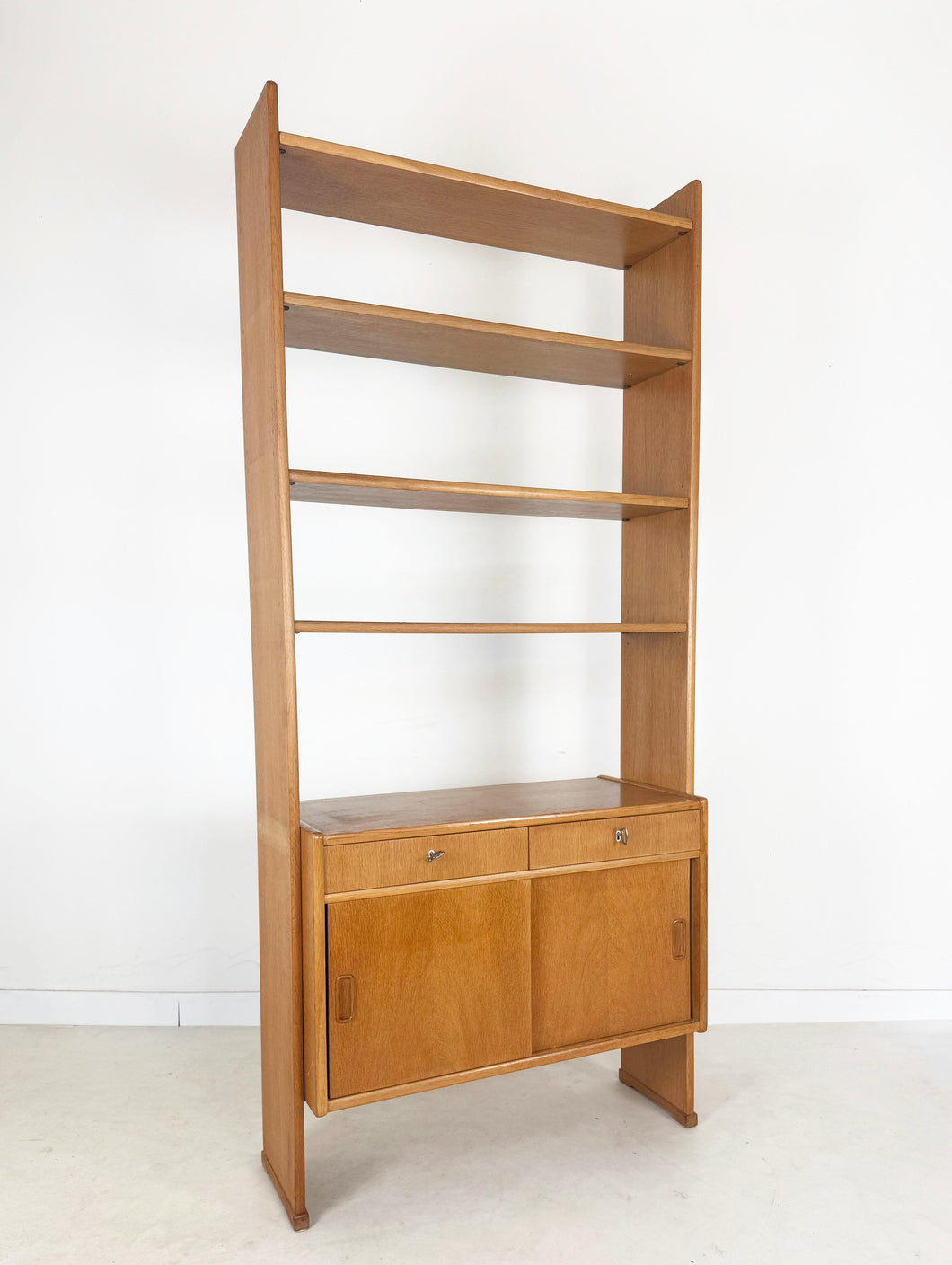 Scandinavische Eiken Boekenkast, jaren '60