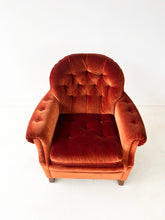Afbeelding in Gallery-weergave laden, Roestoranje Fluwelen Fauteuil
