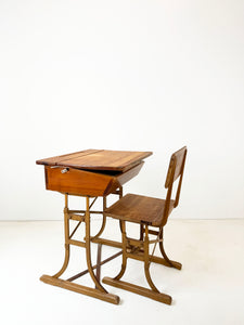 Zweedse Vintage Schoolbank