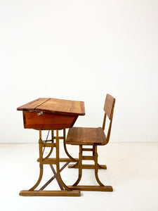 Zweedse Vintage Schoolbank