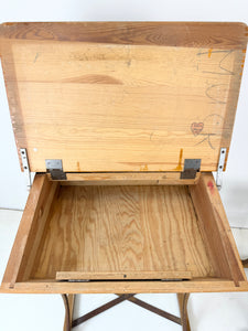 Zweedse Vintage Schoolbank