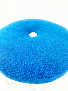 Blue Upholstered Stool