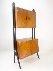 Vintage Teak Keukenkast / Wandkast