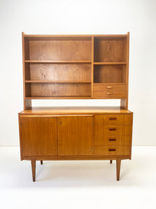 Zweedse Teak Wandkast / Boekenkast