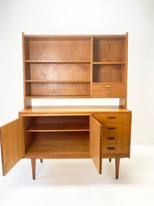 Zweedse Teak Wandkast / Boekenkast