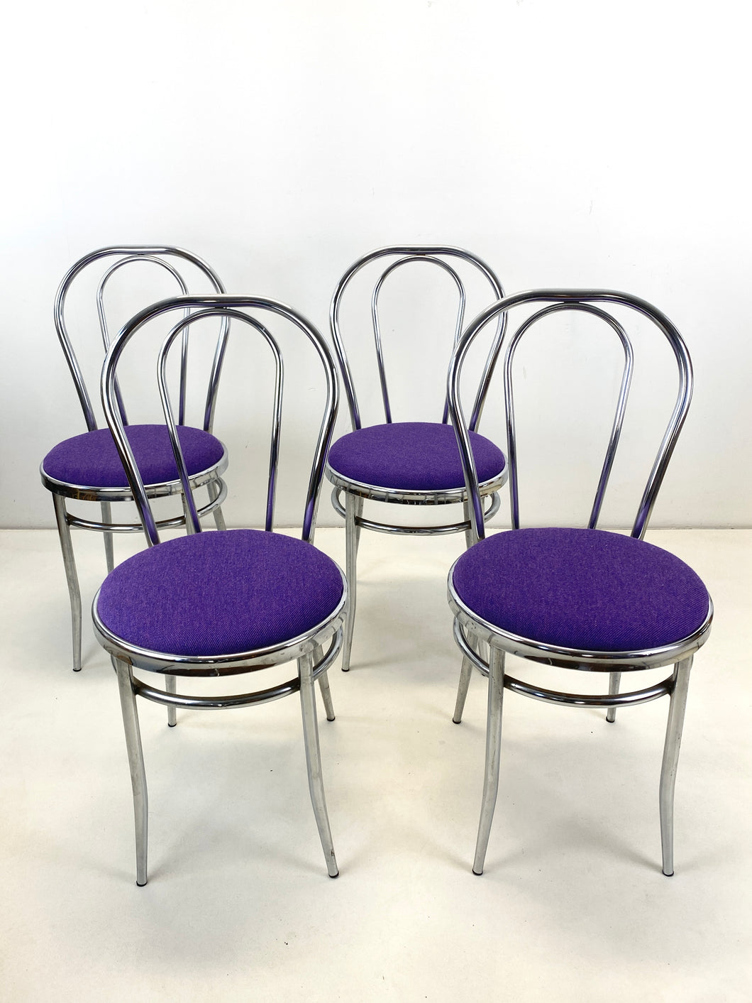 Chromen Stoelen (set van 4)