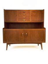Afbeelding in Gallery-weergave laden, Brede Teak Wandkast
